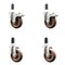 Service Caster 4 Inch 316SS High Temp Glass Filled Nylon 1-3/8 Inch Stem Caster Lck Brake, 2PK SS316TTLEX20S414-GFNSHT-2-S-2-138 - alternate 2